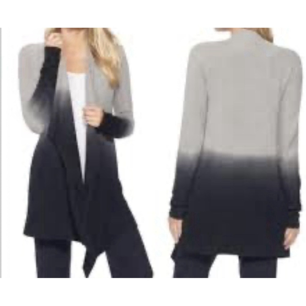 Barefoot Dreams Waterfall Open Front Cardigan Sweater Ombre Calypso Size S/M